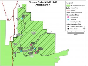 USFS 44 Trails closure map