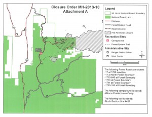 Updated fire closure map