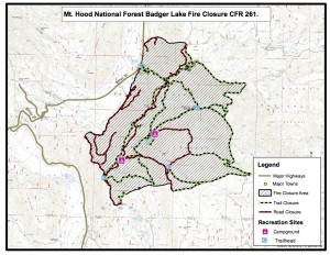 Badger lake Fire map