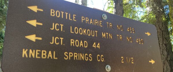 Bottle Prairie Trail Sign
