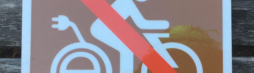 e-bike closure sign